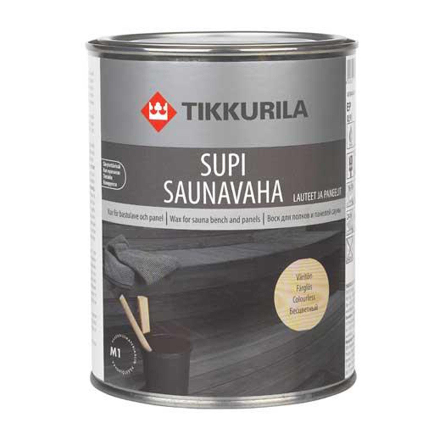 Тиккурила для бань купить. Tikkurila Supi saunavaha. Тиккурила супи Саунаваха (Supi saunavaha) воск для сауны (0,225л). Тиккурила супи сауна воск. Воск для бани Тиккурила.